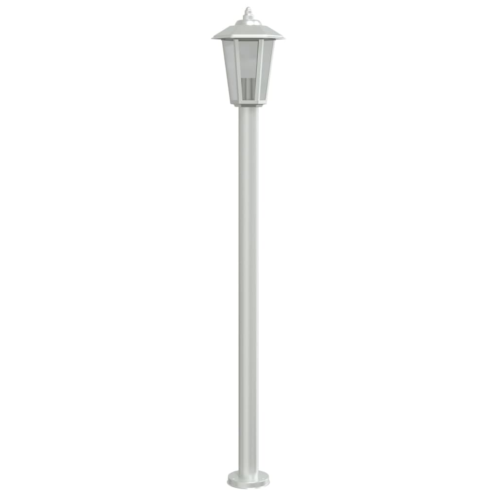 Venkovní stojací lampy 3 ks stříbrné 120 cm nerezová ocel
