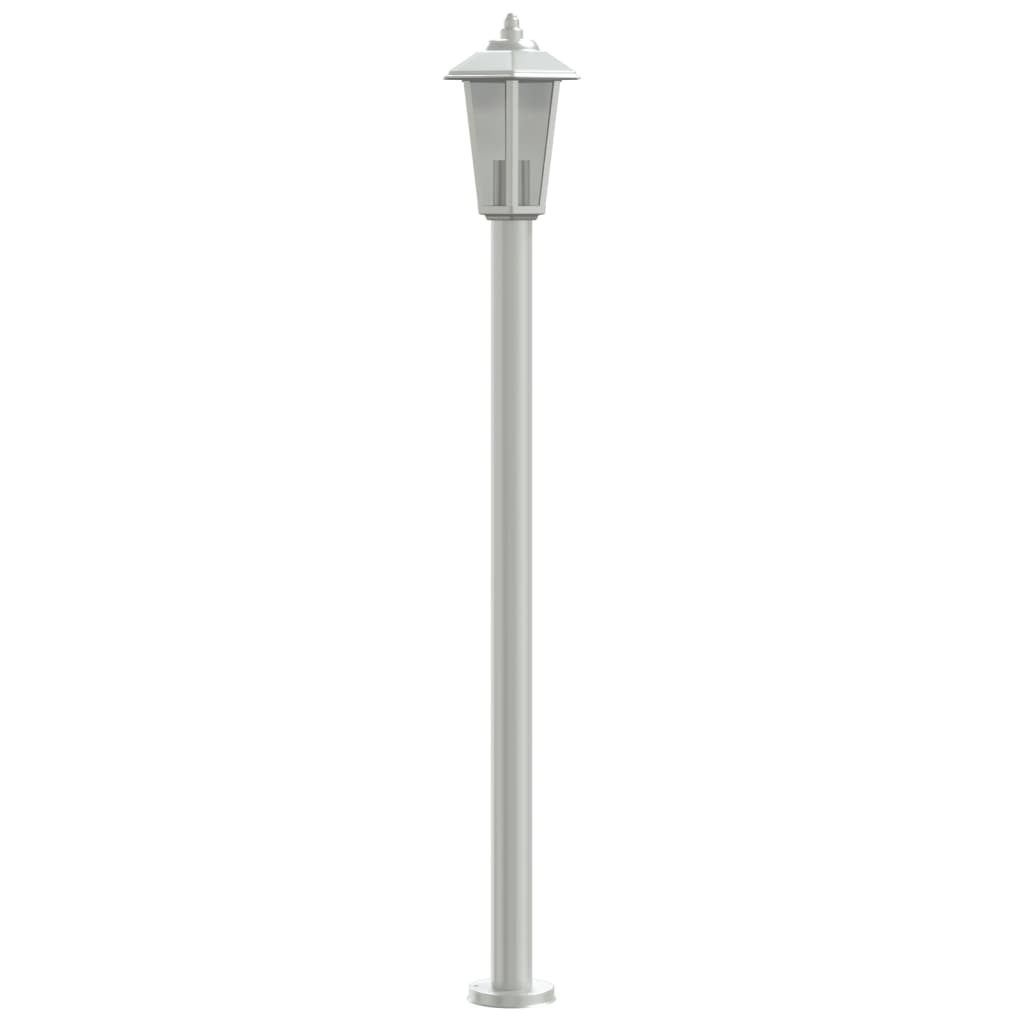 Venkovní stojací lampy 3 ks stříbrné 120 cm nerezová ocel