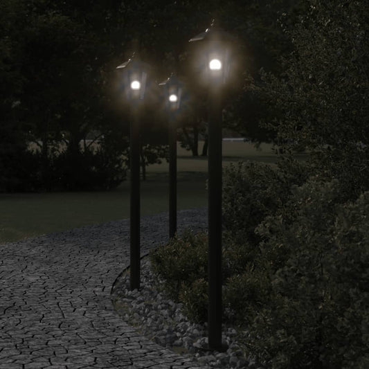 Venkovní stojací lampa černá 120 cm nerezová ocel