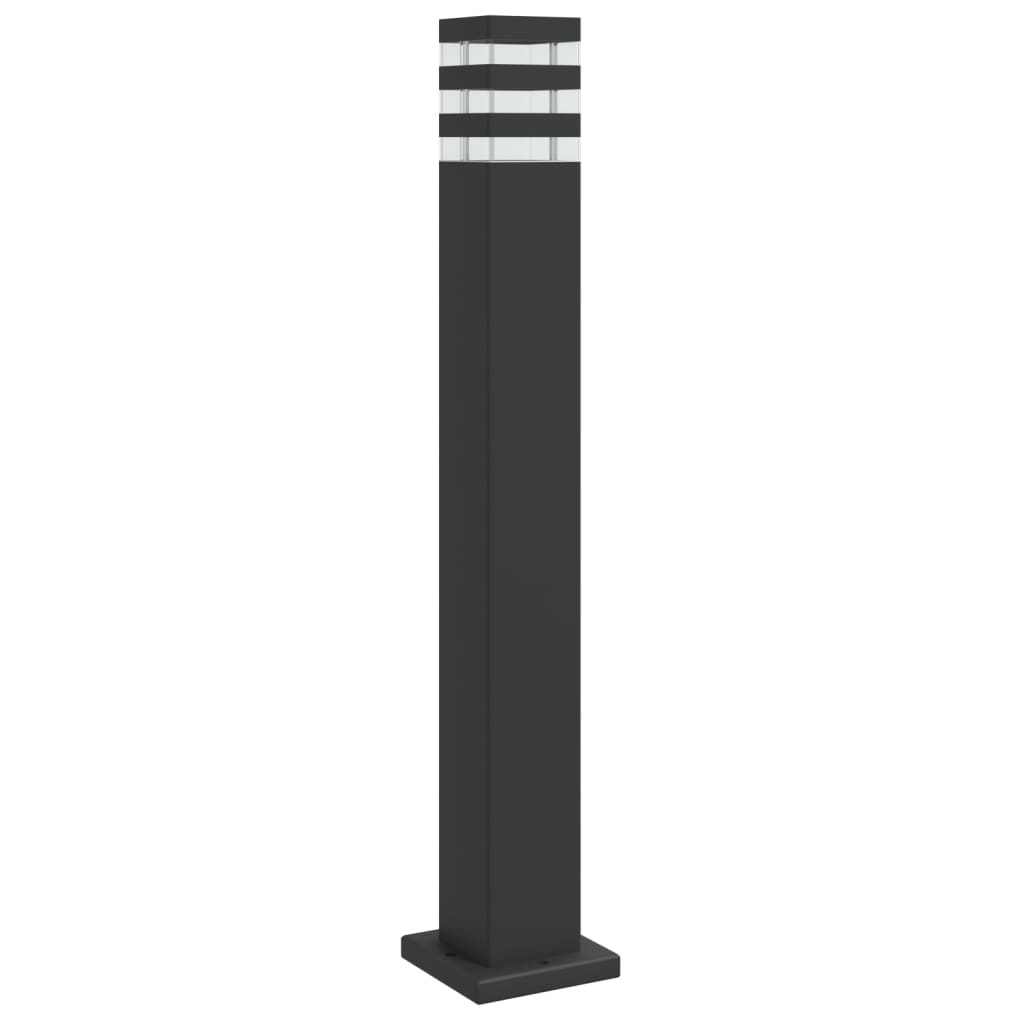 Venkovní stojací lampa černá 80 cm hliník