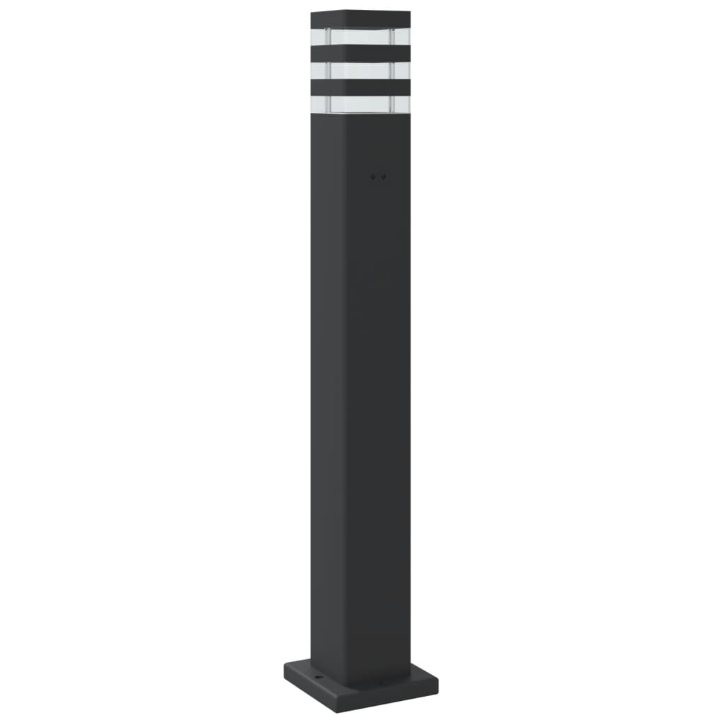 Venkovní stojací lampa černá 80 cm hliník