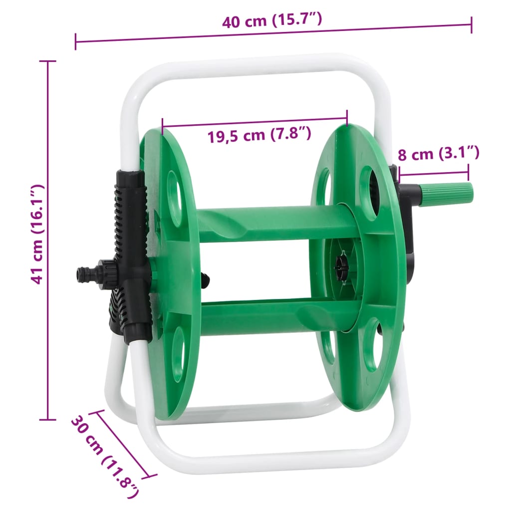 Volně stojící zelený hadicový naviják pro 45m 1/2" hadici ocel