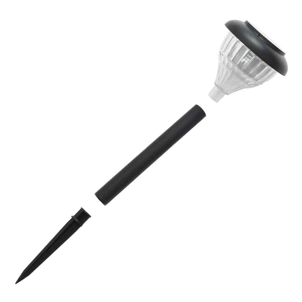 Solární osvětlení cesty se zemními hroty 4 ks teplé bílé a RGB