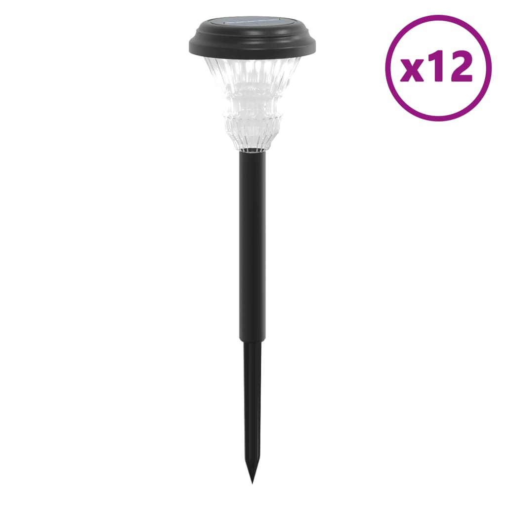 Solární osvětlení cesty se zemními hroty 12 ks bílé