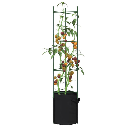 Podpěrné klece pro rajčata s pytlem 4 ks 154 cm ocel a PP