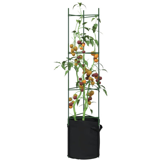Podpěrné klece pro rajčata s pytlem 8 ks 154 cm ocel a PP