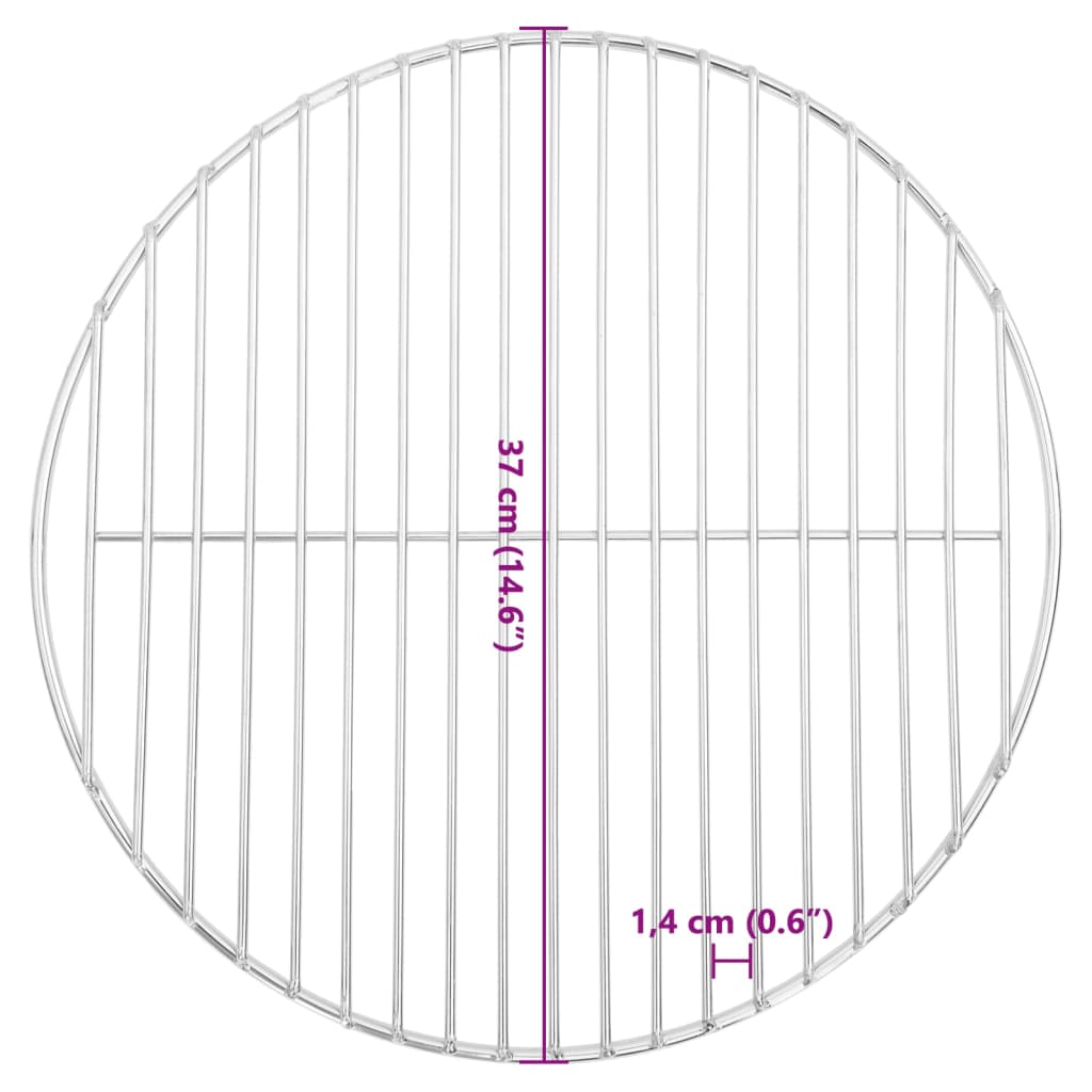 Grilovací rošt kulatý Ø 37 cm 304 nerezová ocel