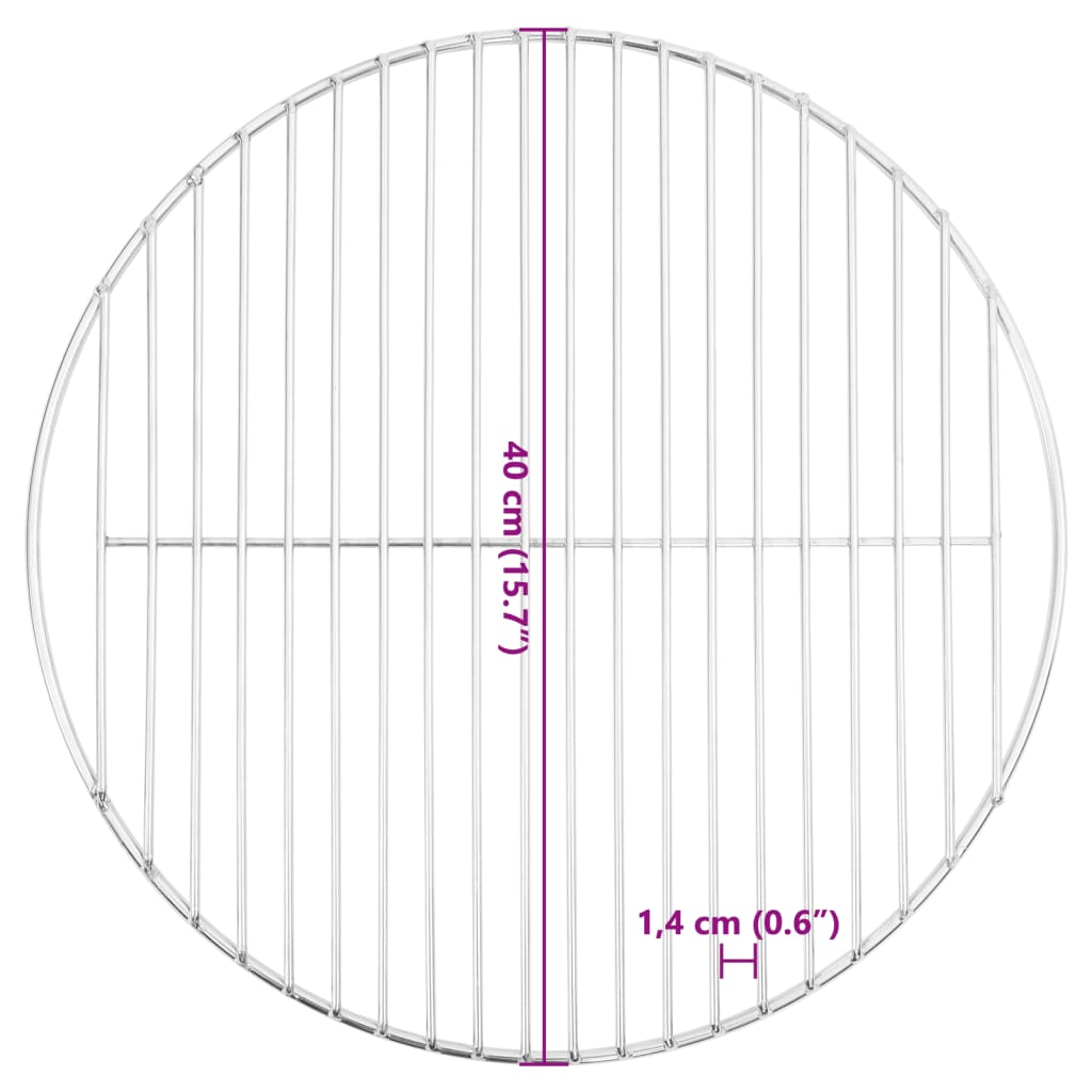 Grilovací rošt kulatý Ø 40 cm 304 nerezová ocel