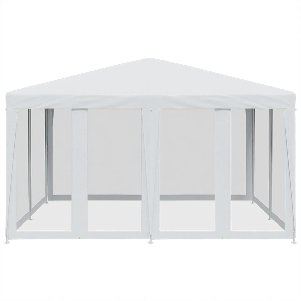 Party stan s 8 síťovanými bočnicemi bílý 4 x 4 m HDPE