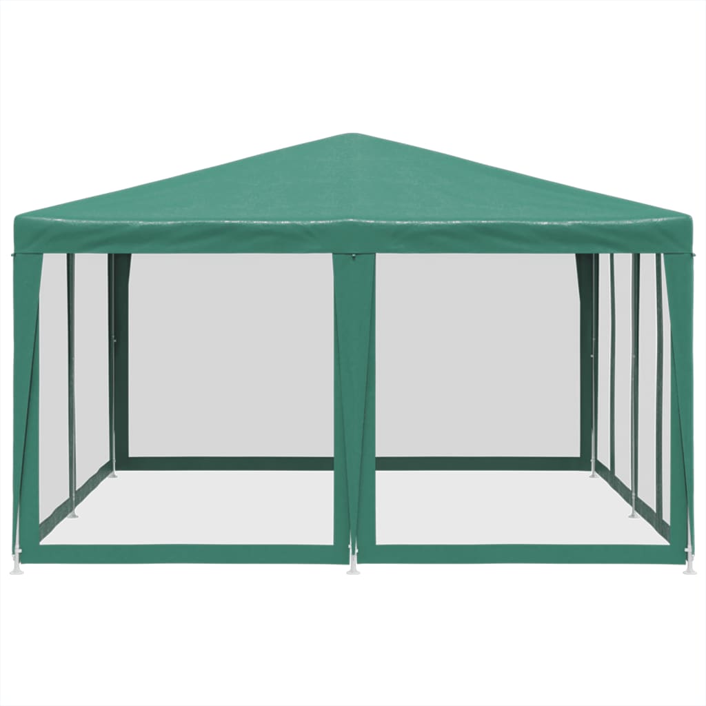 Party stan s 8 síťovanými bočnicemi zelený 4 x 4 m HDPE
