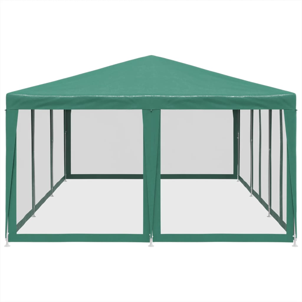 Party stan s 10 síťovanými bočnicemi zelený 6 x 4 m HDPE