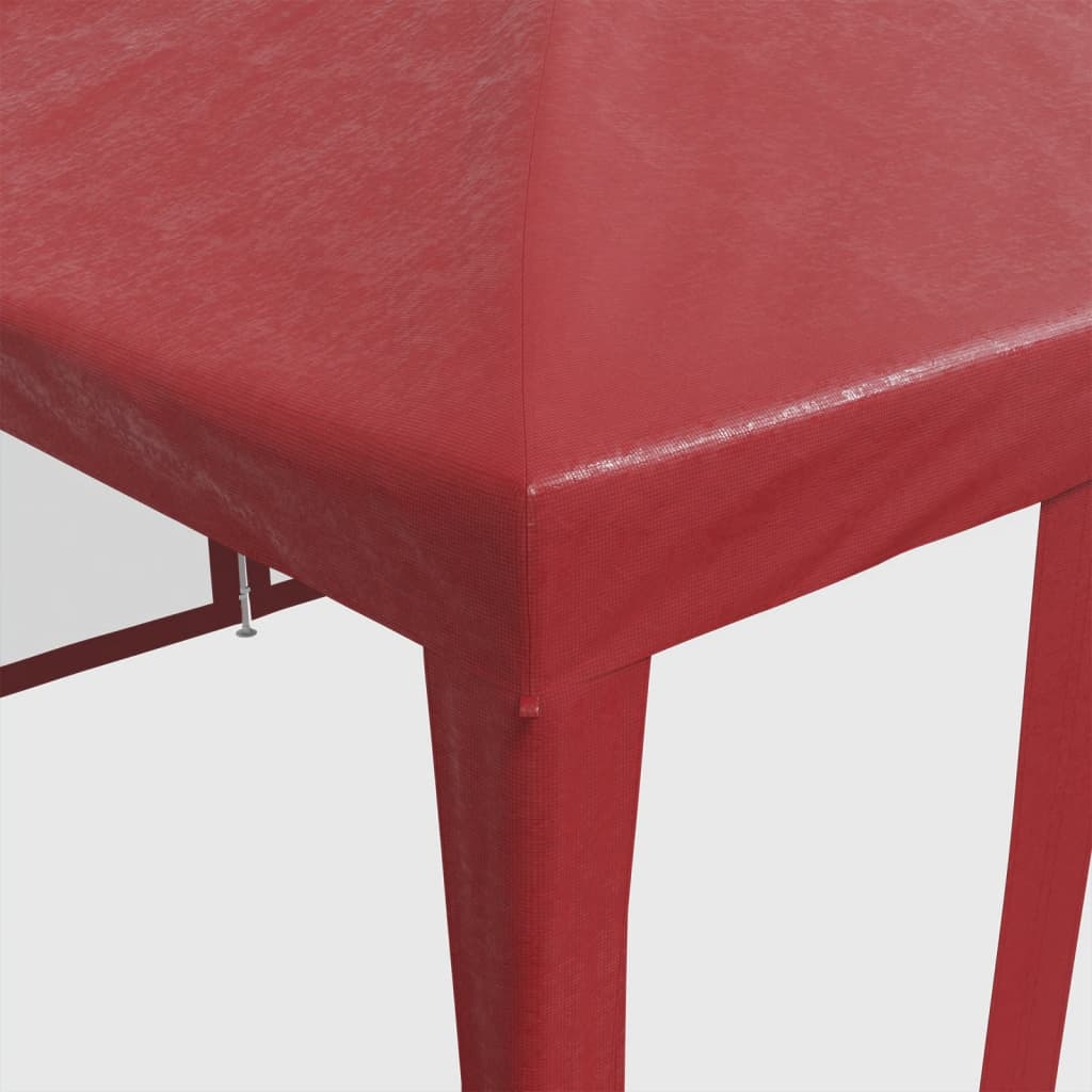 Party stan s 10 síťovanými bočnicemi červený 6 x 4 m HDPE
