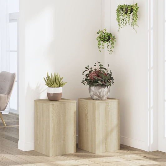 Stojany na rostliny 2 ks dub sonoma 30 x 30 x 50 cm kompozit