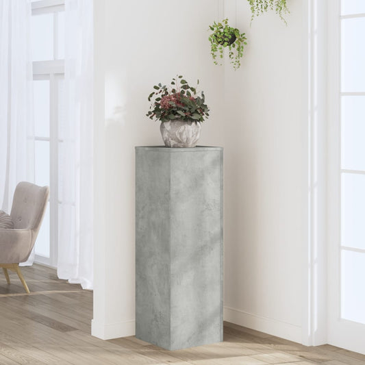 Stojan na rostliny betonově šedý 33x33x100 cm kompozitní dřevo