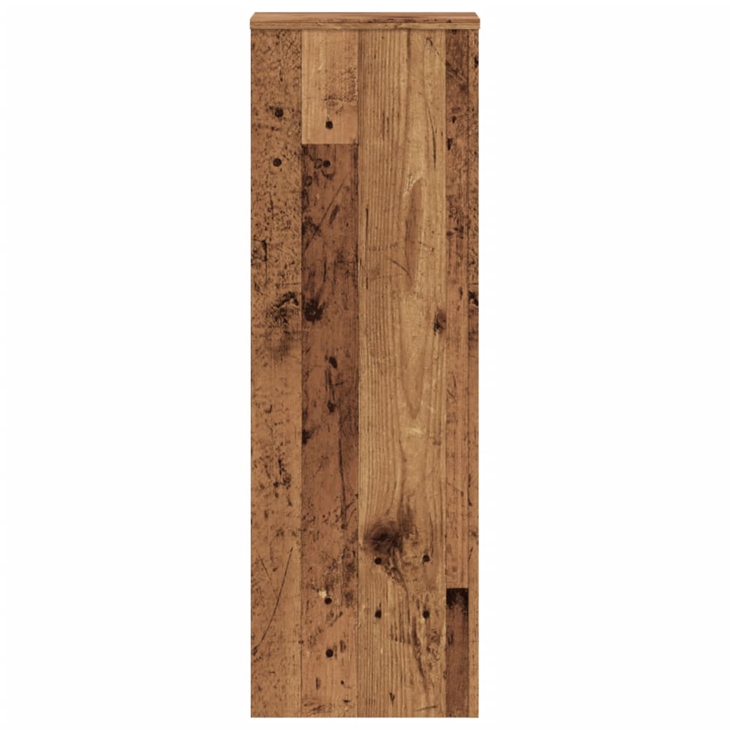 Stojan na rostliny old wood 33 x 33 x 100 cm kompozitní dřevo
