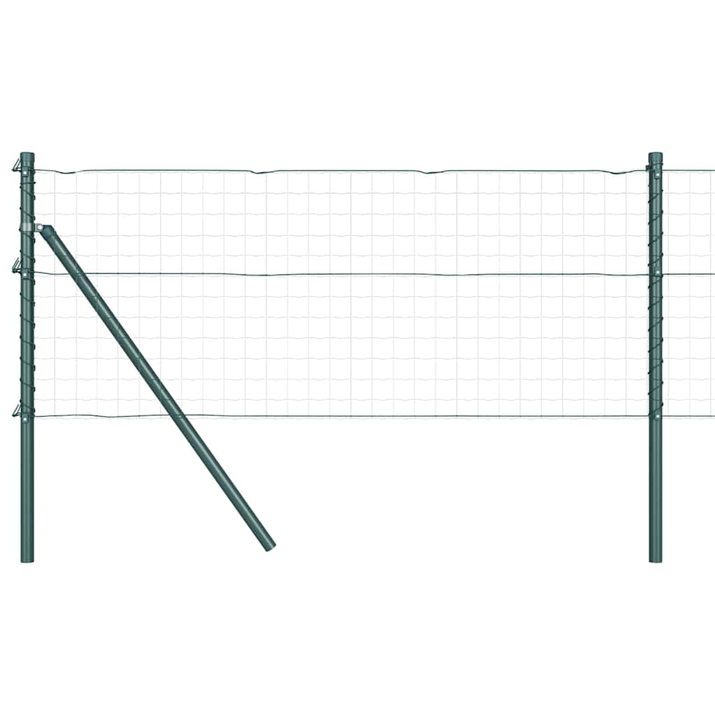 Plotový sloupek. Jiný 26 pcs Zelená 3.2 x 3.2 x 100 cm Ocel