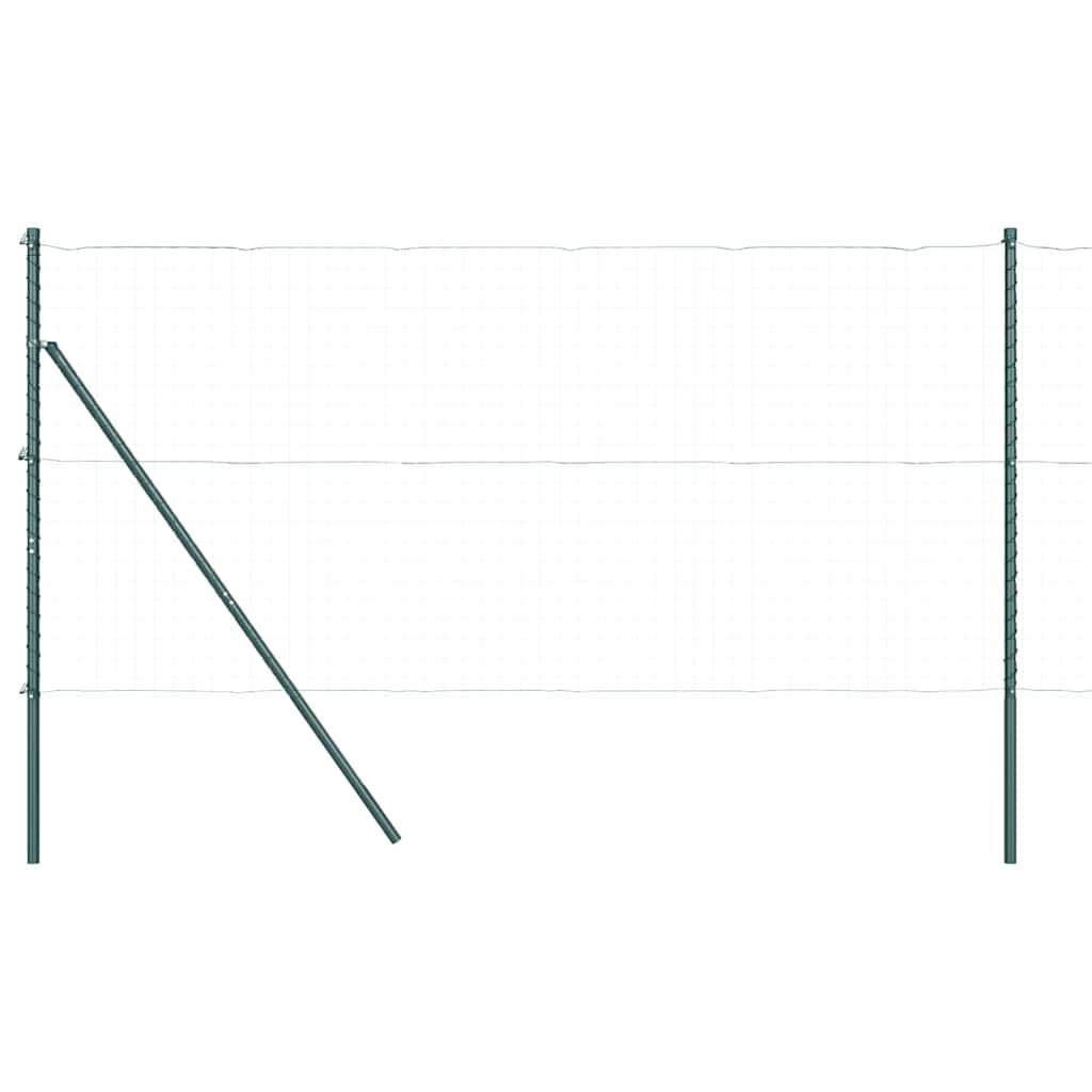 Plotový sloupek. Jiný 26 pcs Zelená 3.2 x 3.2 x 210 cm Ocel