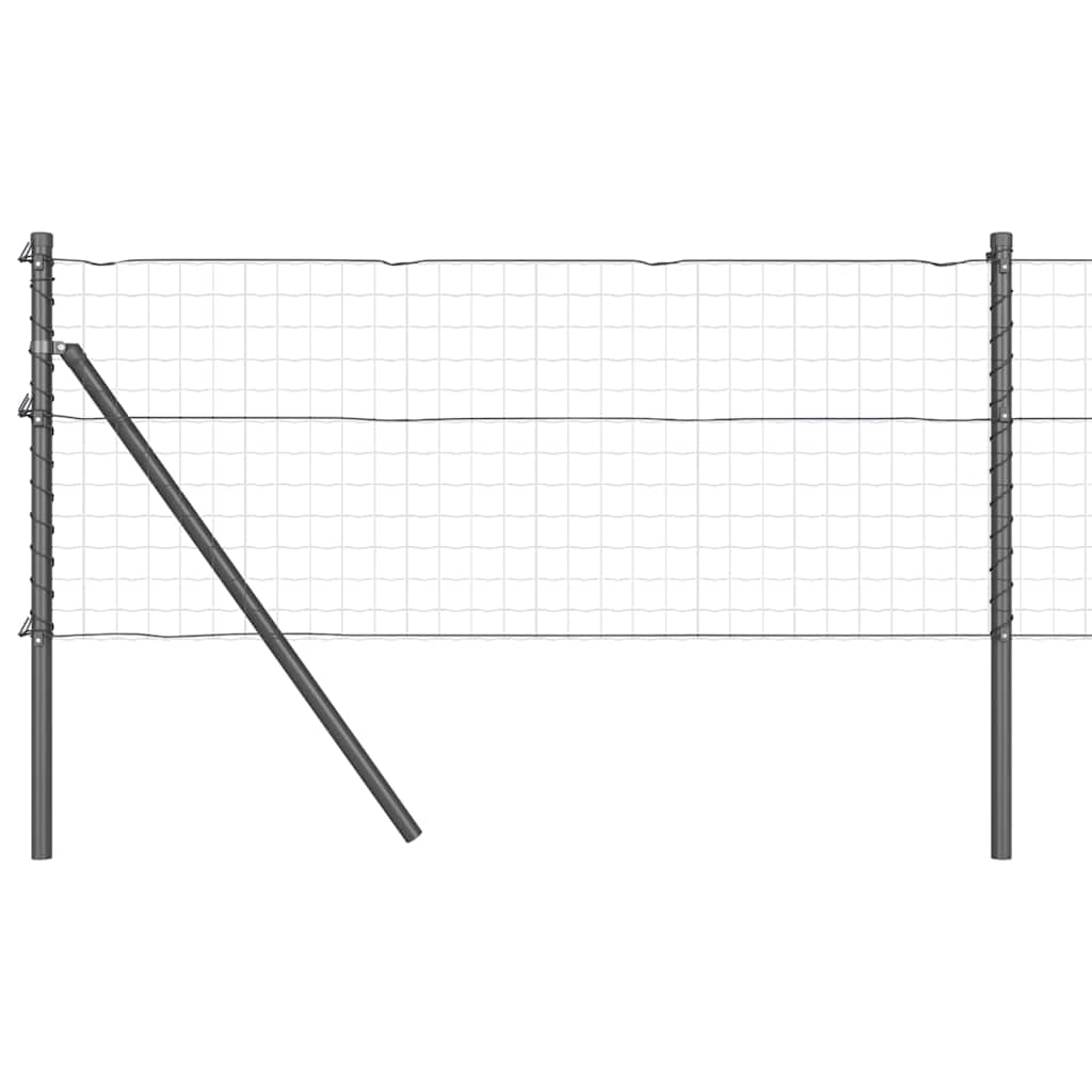Plotový sloupek. Jiný 52 pcs Šedá 3.2 x 3.2 x 80 cm Ocel