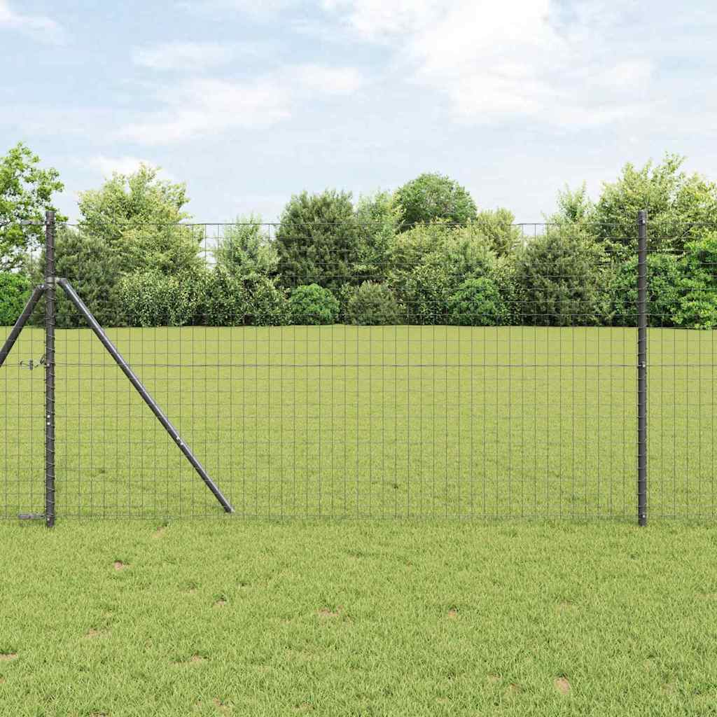 Plotový sloupek. Jiný 26 pcs Šedá 3.2 x 3.2 x 170 cm Ocel