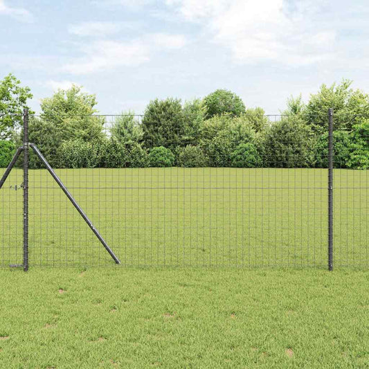 Plotový sloupek. Jiný 26 pcs Šedá 3.2 x 3.2 x 170 cm Ocel