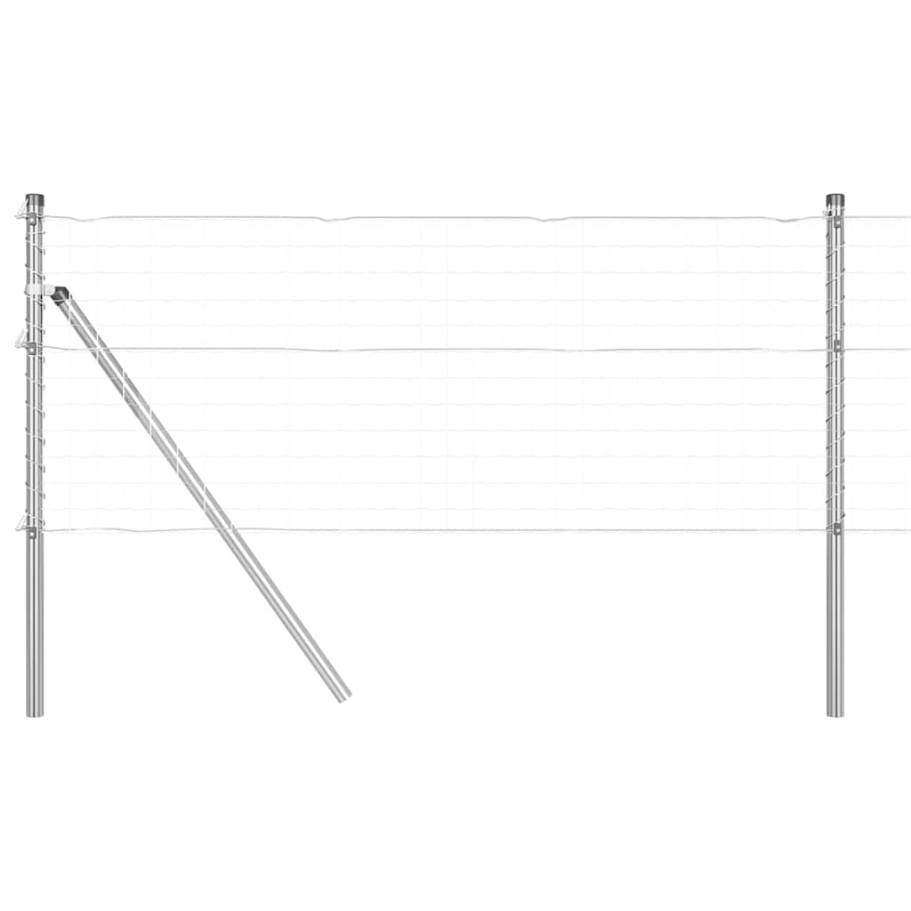 Plotový sloupek. Jiný 26 pcs Stříbrná 3.2 x 3.2 x 100 cm Ocel