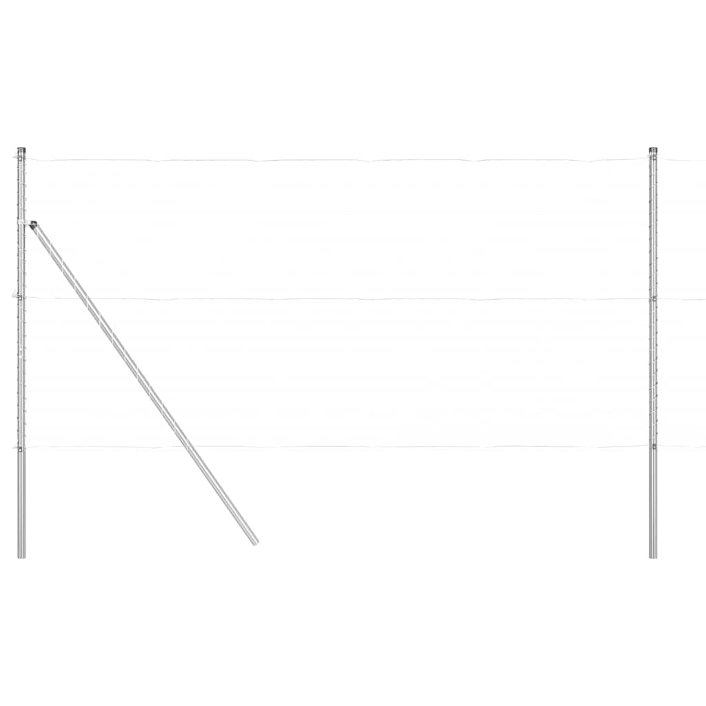 Plotový sloupek. Jiný 52 pcs Stříbrná 3.2 x 3.2 x 150 cm Ocel