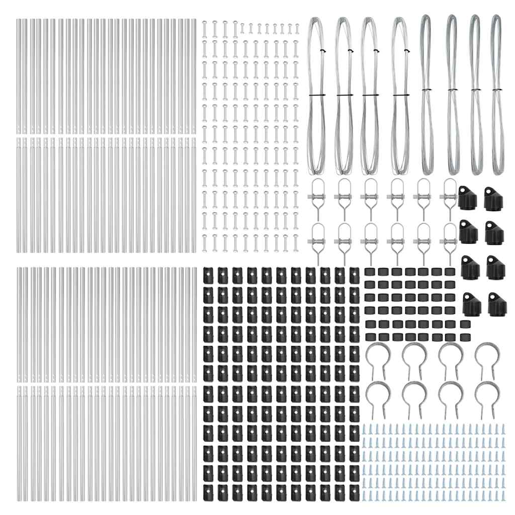 Plotový sloupek. Jiný 52 pcs Stříbrná 3.2 x 3.2 x 150 cm Ocel