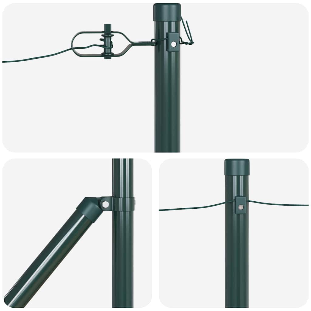 Plotový sloupek. Jiný 52 pcs Stříbrná 3.2 x 3.2 x 60 cm Ocel