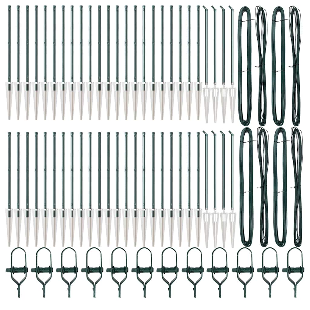 Plotový sloupek. Jiný 52 pcs Stříbrná 3.2 x 3.2 x 60 cm Ocel