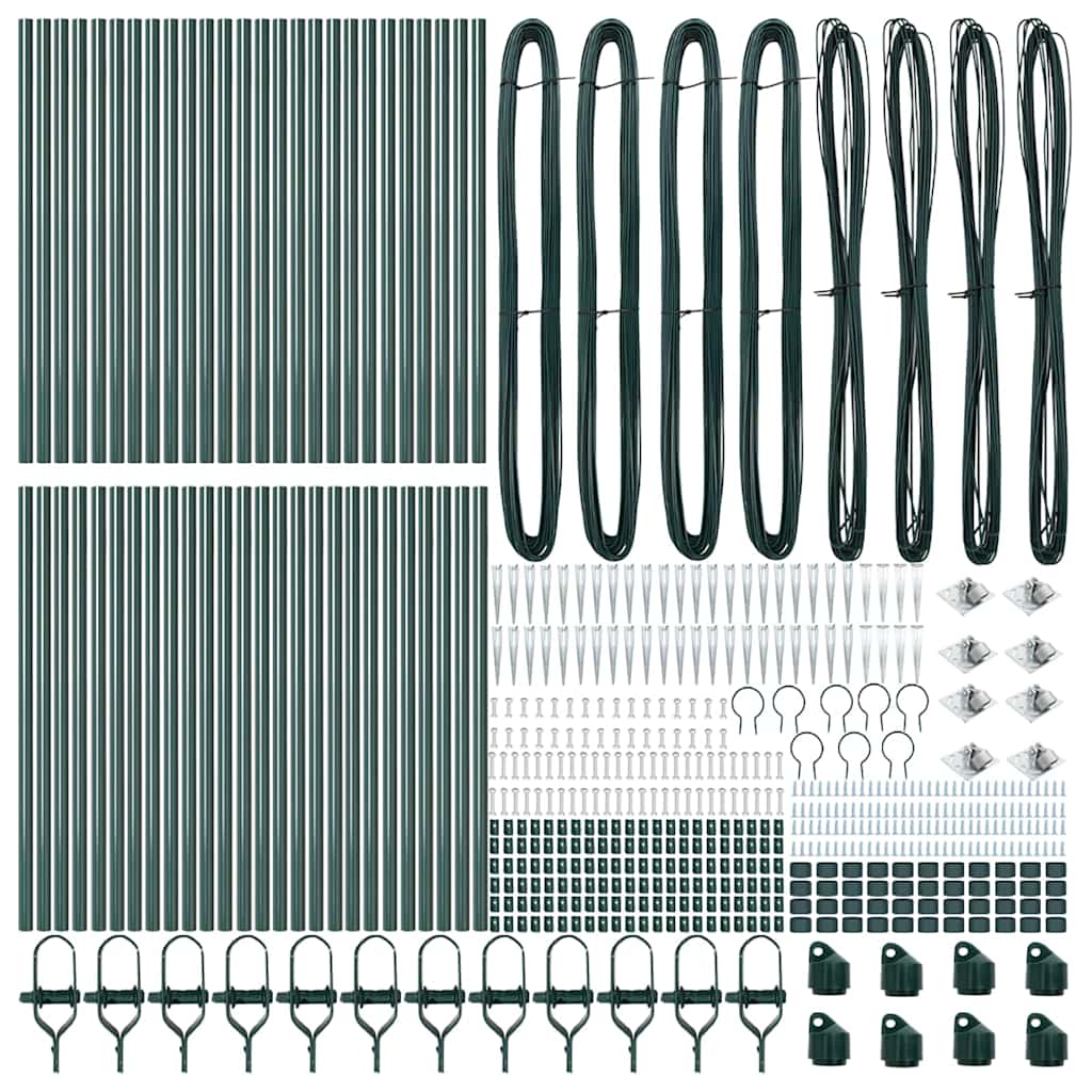 Plotový sloupek. Jiný 52 pcs Stříbrná 3.2 x 3.2 x 60 cm Ocel