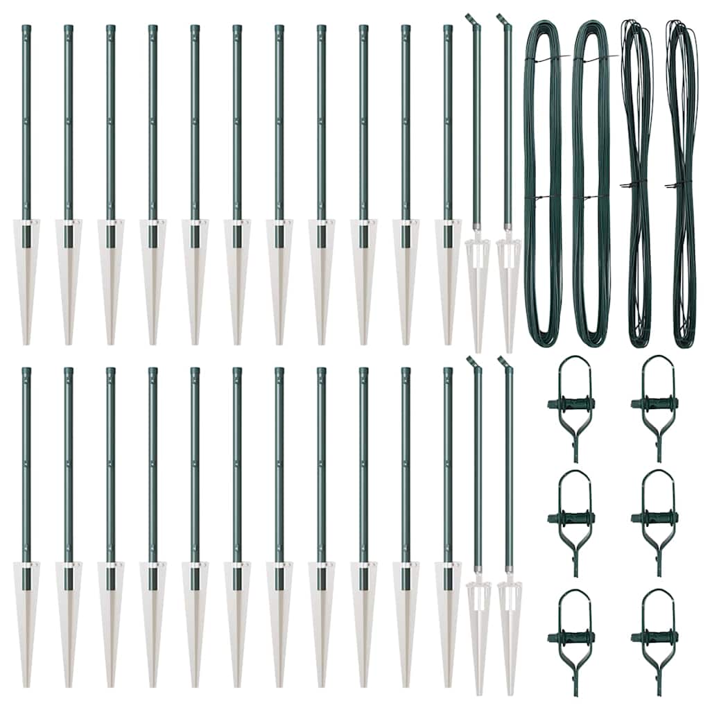 Plotový sloupek. Jiný 26 pcs Stříbrná 3.2 x 3.2 x 120 cm Ocel