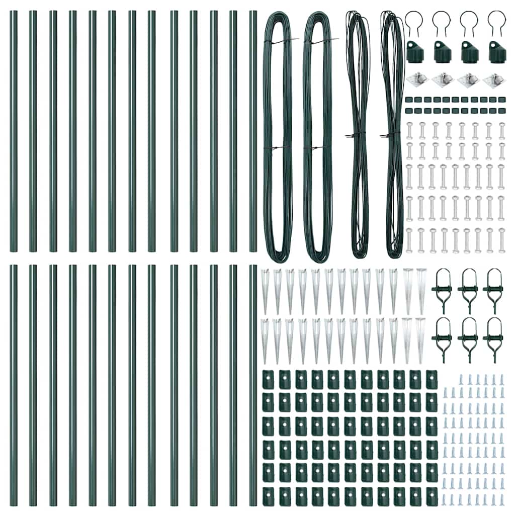 Plotový sloupek. Jiný 26 pcs Stříbrná 3.2 x 3.2 x 120 cm Ocel