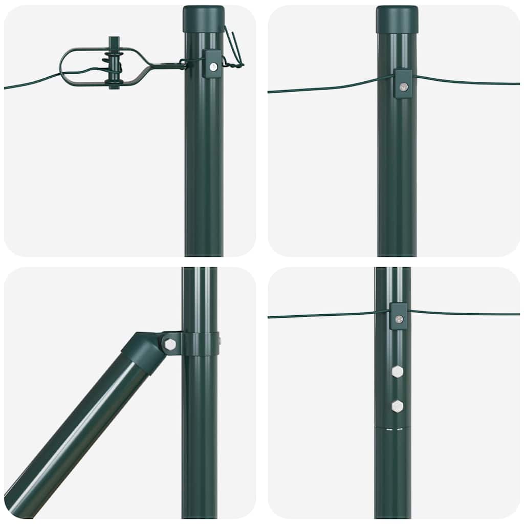 Plotový sloupek. Jiný 26 pcs Stříbrná 3.2 x 3.2 x 140 cm Ocel