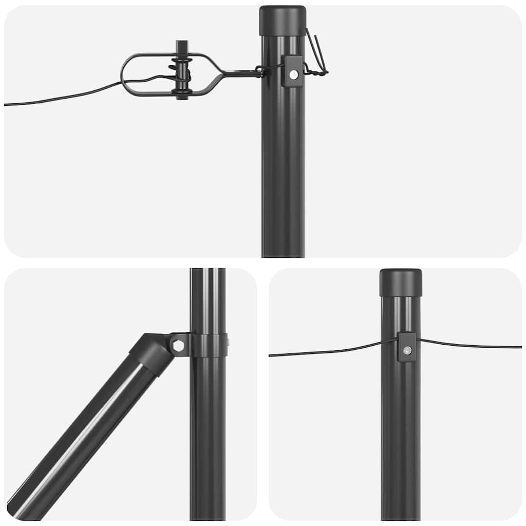 Plotový sloupek. Jiný 26 pcs Stříbrná 3.2 x 3.2 x 60 cm Ocel