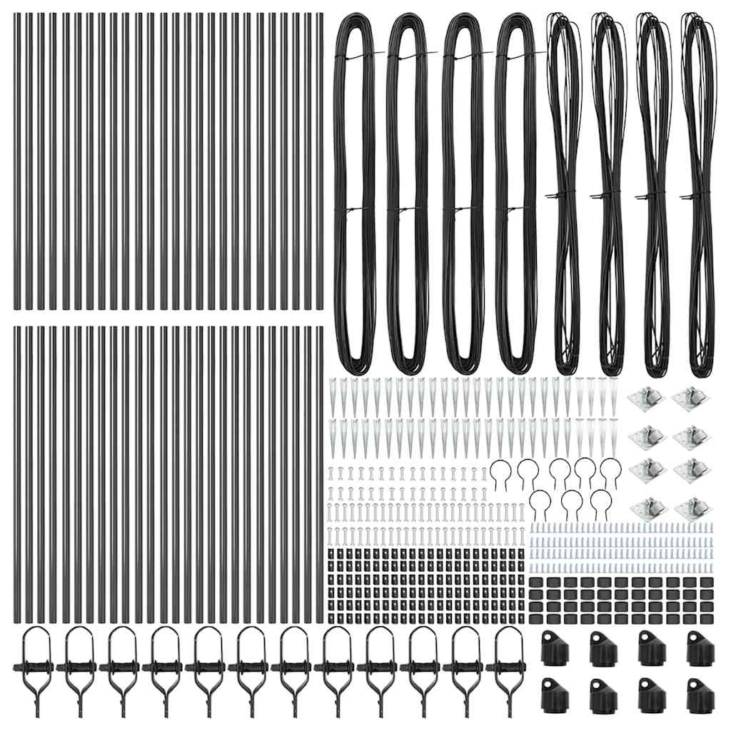 Plotový sloupek. Jiný 52 pcs Stříbrná 3.2 x 3.2 x 100 cm Ocel
