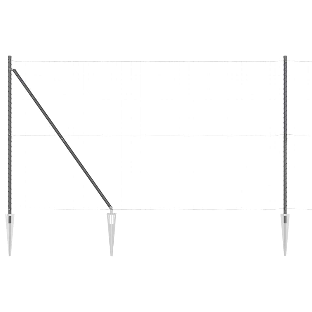 Plotový sloupek. Jiný 52 pcs Stříbrná 3.2 x 3.2 x 180 cm Ocel