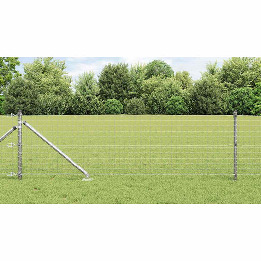Plotový sloupek. 26 pcs Stříbrná 3.2 x 3.2 x 100 cm Ocel