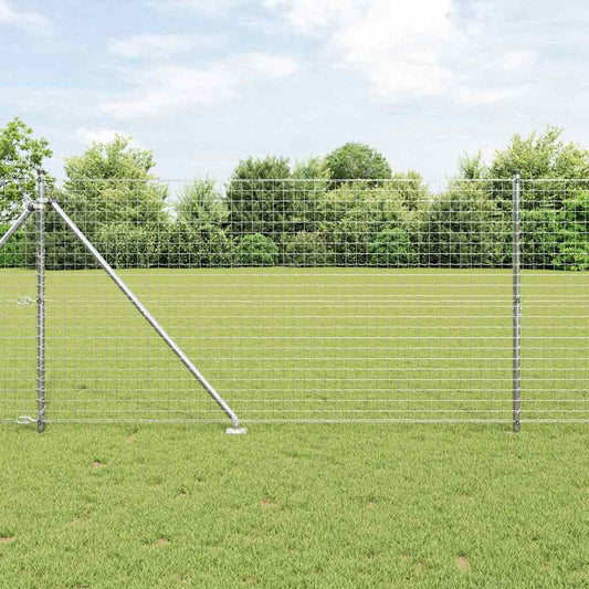 Plotový sloupek. Jiný 52 pcs Stříbrná 3.2 x 3.2 x 140 cm Ocel