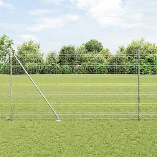 Plotový sloupek. Jiný 26 pcs Stříbrná 3.2 x 3.2 x 180 cm Ocel
