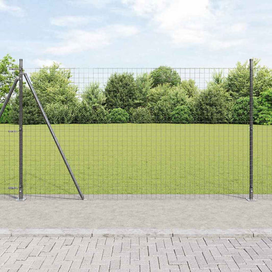 Plotový sloupek. Jiný 26 pcs Stříbrná 3.2 x 3.2 x 83.5 cm Ocel