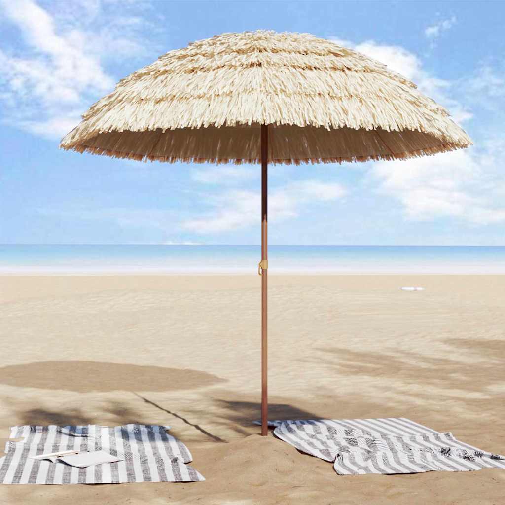Plážový slunečník Hnědá Ø 206 x 209.5 cm Ocel