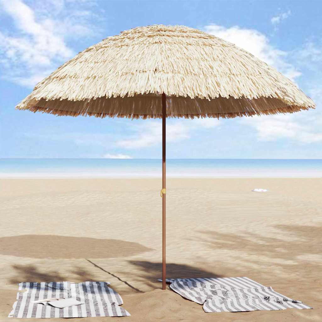 Plážový slunečník Hnědá Ø 265 x 267 cm Ocel