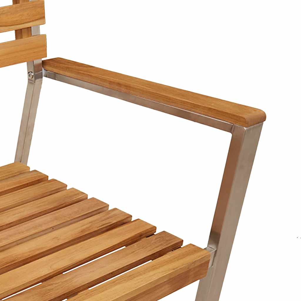 Zahradní křeslo 2 pcs Hnědá Masivní teakové dřevo