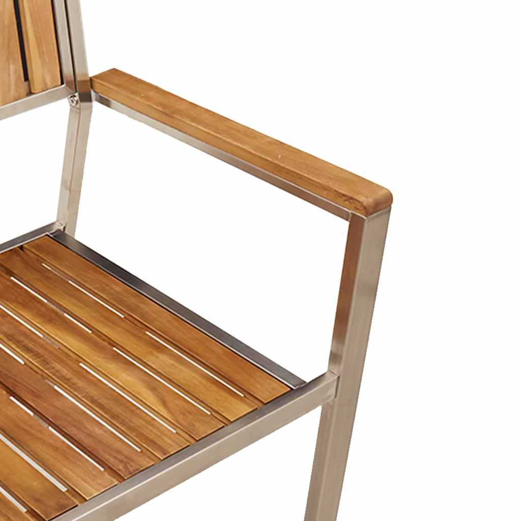 Zahradní křeslo 4 pcs Hnědá Masivní akáciové dřevo