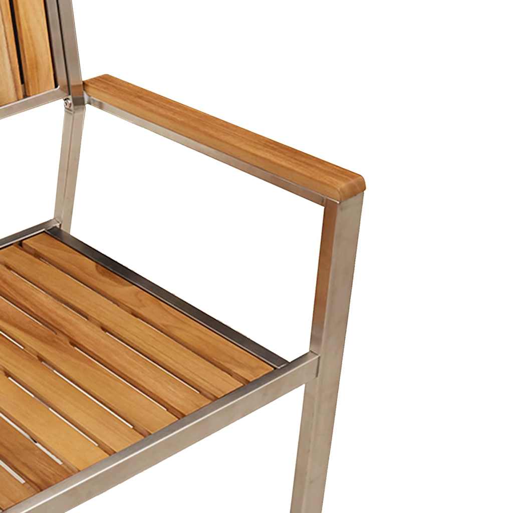 Zahradní křeslo 4 pcs Hnědá Masivní teakové dřevo
