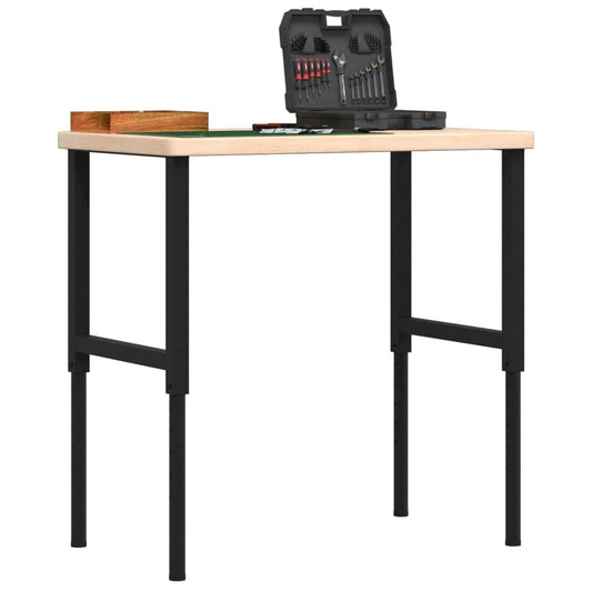 Pracovní stůl 100 x 60 x (73–99,5) cm masivní dub obdélníkový