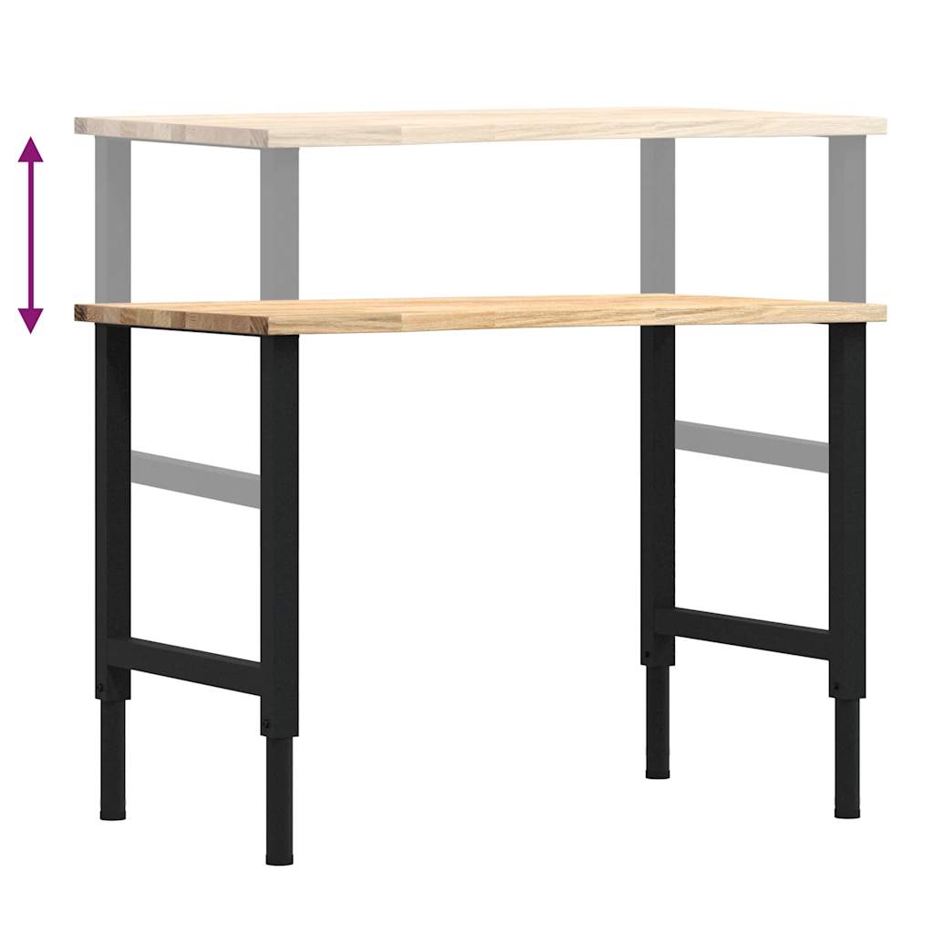 Pracovní stůl 100 x 60 x (71,5–98) cm masivní dubové dřevo