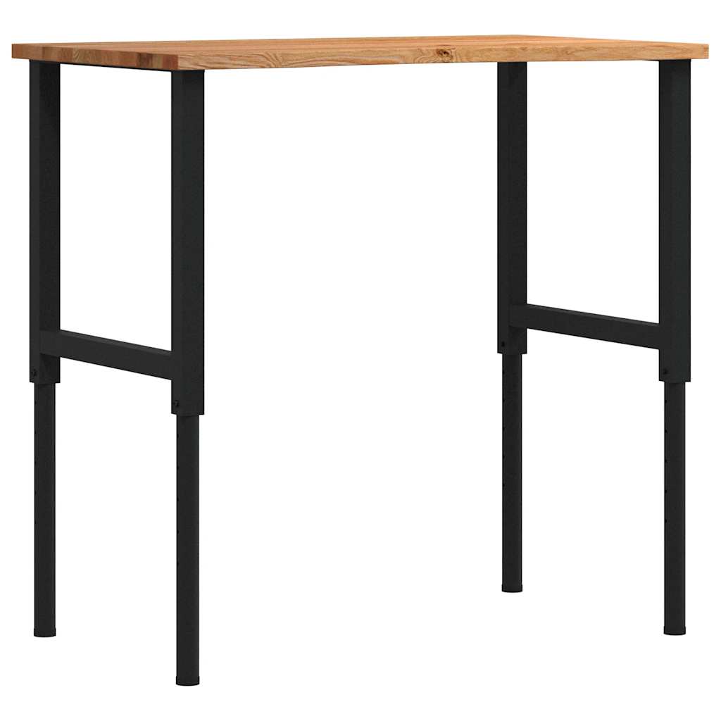 Pracovní stůl světle hnědý 100 x 60 x (71,5–98) cm masivní dub