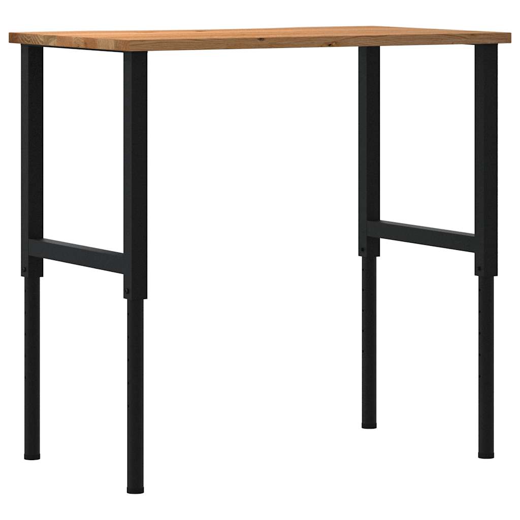 Pracovní stůl světle hnědý 100 x 60 x (71,5–98) cm masivní dub