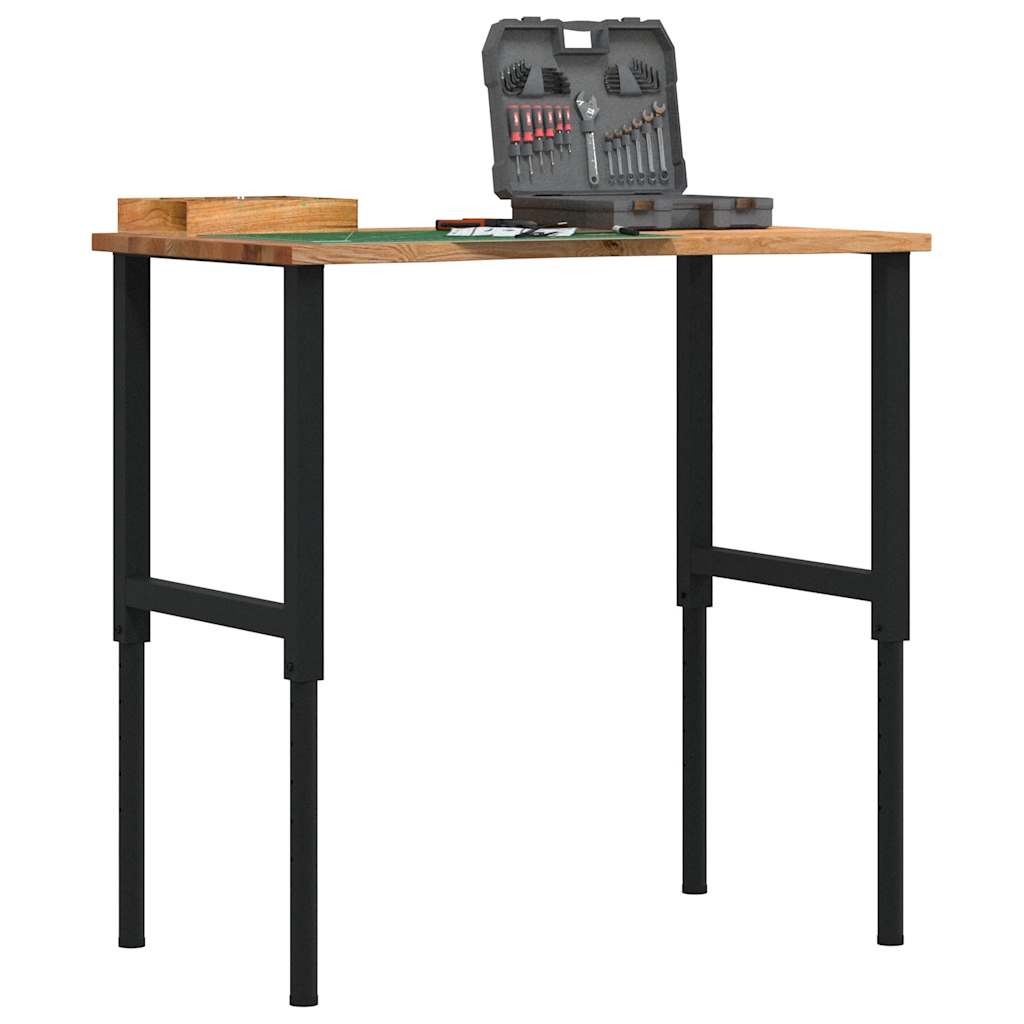 Pracovní stůl světle hnědý 100 x 60 x (71,5–98) cm masivní dub